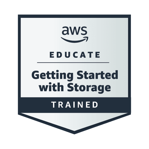 AWS Educate Training Badge Getting Started with Storage